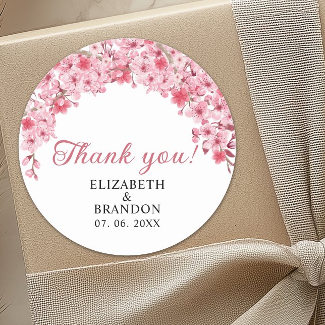 Pegatina Redonda Sakura – Cherry Blossom Theme Wedding (Subido por el creador)