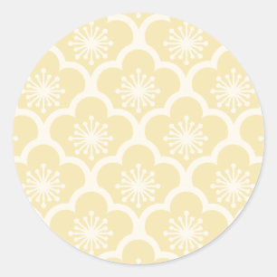 Pegatina Redonda Sakura Suave Neutral - Crema de mantequilla