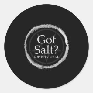Pegatina Redonda Sal Fúnebre Sal Sobrenatural Círculo Lit Gft Te