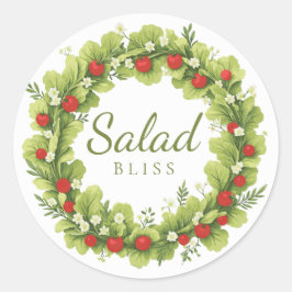 Pegatina Redonda Salad Bliss
