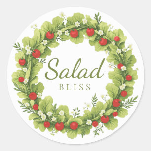 Pegatina Redonda Salad Bliss