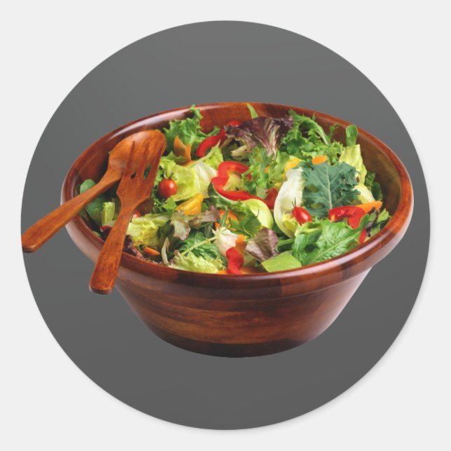 Pegatina Redonda Salad Bowl (Anverso)