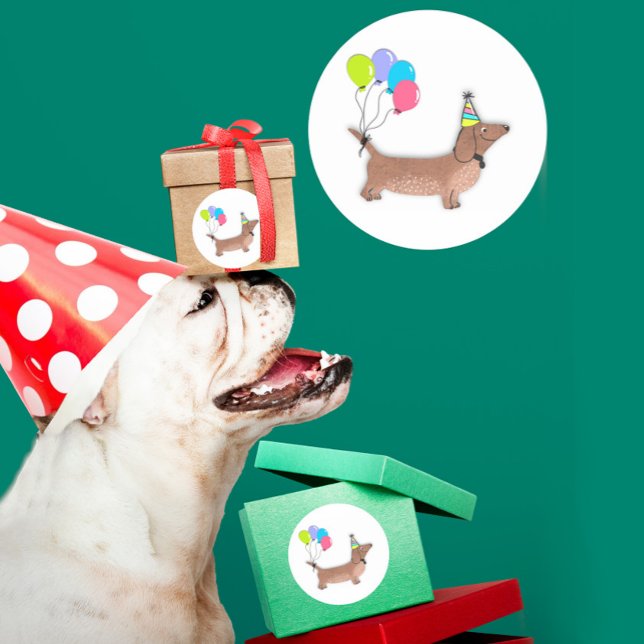 Pegatina Redonda salchicha salchicha perro dachshund amante keychai (Subido por el creador)