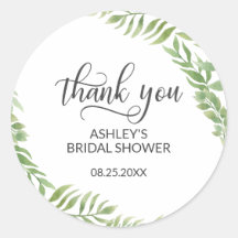 Sale de la ducha nupcial botánica Gracias