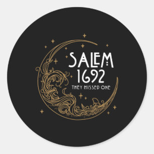 Pegatina Redonda Salem 1692 Se Perdieron Un Vestido Halloween 1