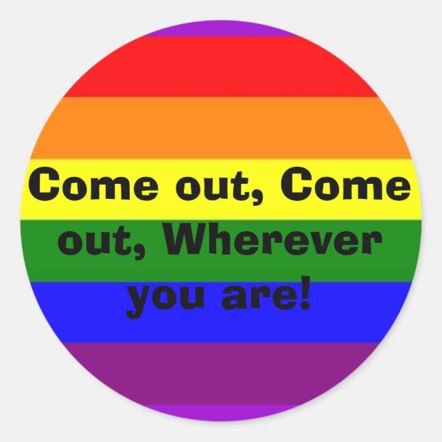 Pegatina Redonda ¡Salgan! (Anverso)