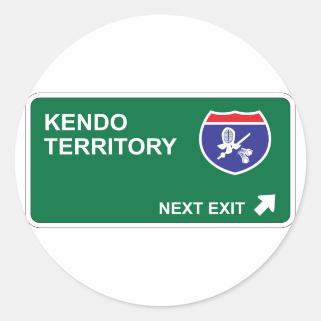 Pegatina Redonda Salida Kendo Next (Anverso)