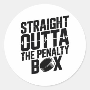 Pegatina Redonda Saliendo Directo De La Caja De Penalización Divert