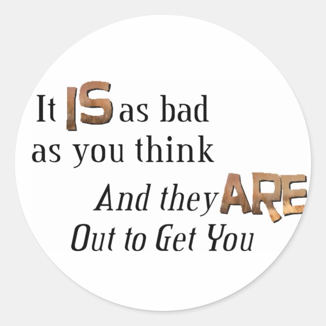 Pegatina Redonda Salir a por ti (Anverso)