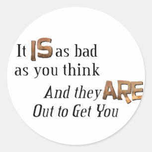 Pegatina Redonda Salir a por ti