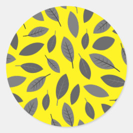 Pegatina Redonda Salir encima del amarillo