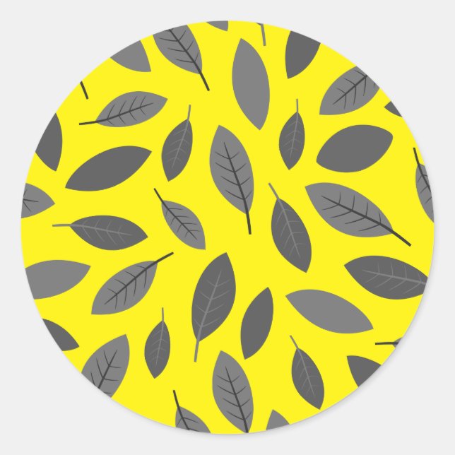 Pegatina Redonda Salir encima del amarillo (Anverso)