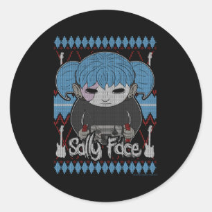 Pegatina Redonda Sally Face Guitar Sally