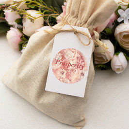 Pegatina Redonda Salmo de Prosperidad 1:1-3 Flores Verse Elegantes 