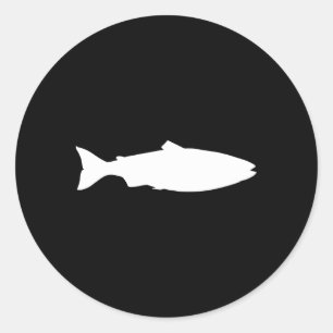 Pegatina Redonda Salmon