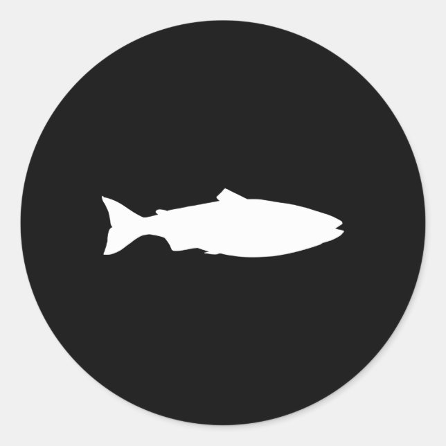Pegatina Redonda Salmon (Anverso)