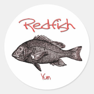 Pegatina Redonda Salmones Yum