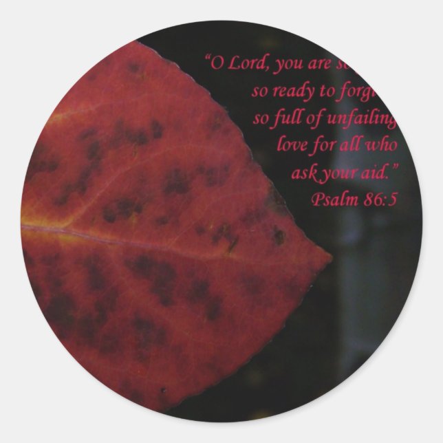 Pegatina Redonda Salmos 86:3 (Anverso)