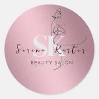 Salón De Belleza Enfrenta Resumen Mujer Minimalism