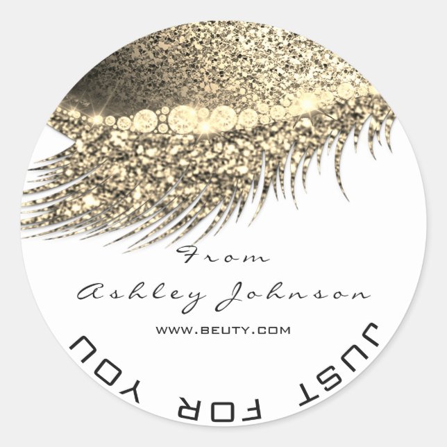 Pegatina Redonda Salón de belleza Purpurina Limpiador de cenizas do (Anverso)