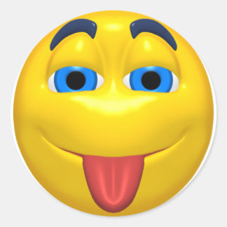 Pegatina Redonda Salón de salida de pegamento amarillo