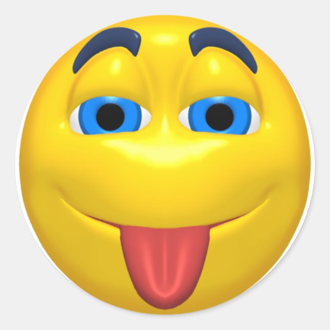 Pegatina Redonda Salón de salida de pegamento amarillo (Anverso)