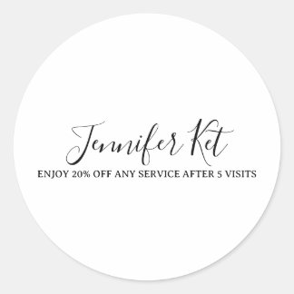 Pegatina Redonda Salon spa business discount offer website visits a