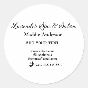 Pegatina Redonda salón spa de viajes playa de información turística