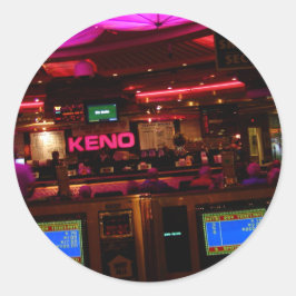 Pegatina Redonda Salón Stardust Las Vegas Keno