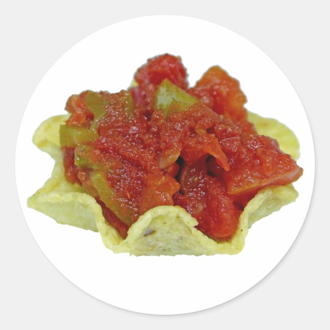 Pegatina Redonda Salsa casera (Anverso)