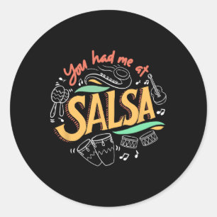 Pegatina Redonda Salsa Dance Love Salsa Dance Dance Gigantes Dance