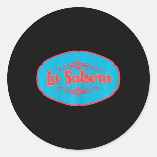Pegatina Redonda Salsa Dancer La Salsera' (Anverso)