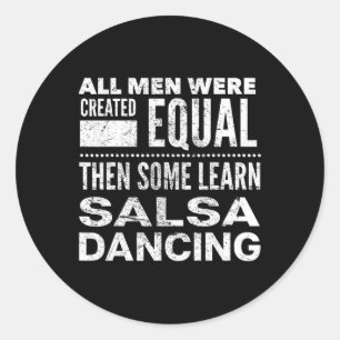 Pegatina Redonda Salsa Dancing Latin Lover Dancers Declaración dive