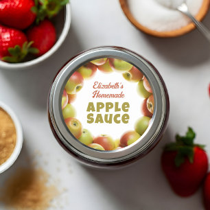 Pegatina Redonda Salsa de Manzana