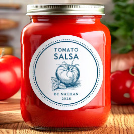 Pegatina Redonda Salsa de tomate colores personalizados