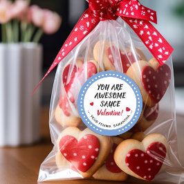 Pegatina Redonda Salsa Impresionante Valentine Favor
