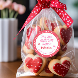 Pegatina Redonda Salsa Impresionante Valentine Favor