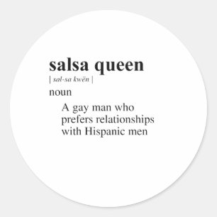 PEGATINA REDONDA SALSA QUEEN