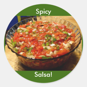 Pegatina Redonda Salsa recién hecha
