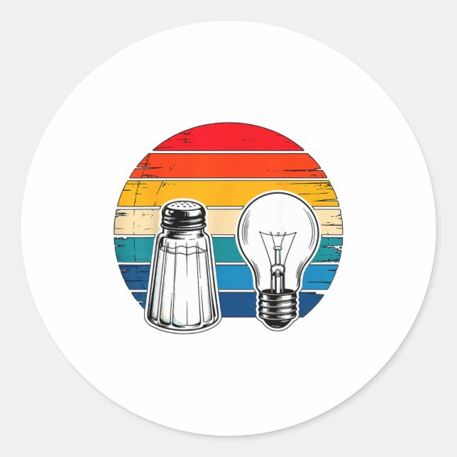 Pegatina Redonda Salt And Light Retro Christian  (Anverso)