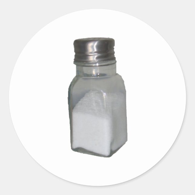 Pegatina Redonda Salt Shaker (Anverso)