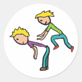 Pegatina Redonda Salto