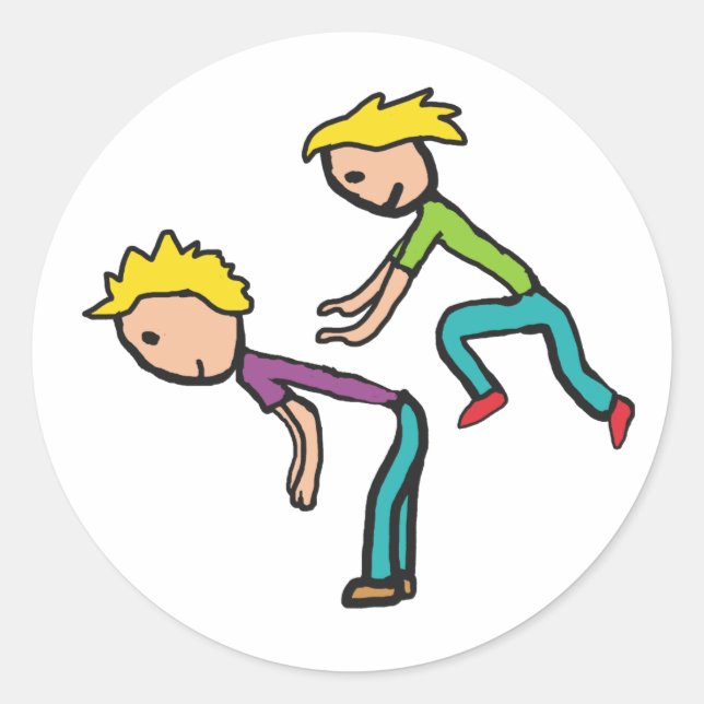 Pegatina Redonda Salto (Anverso)