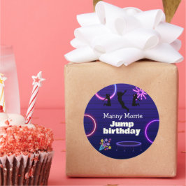 Pegatina Redonda Salto