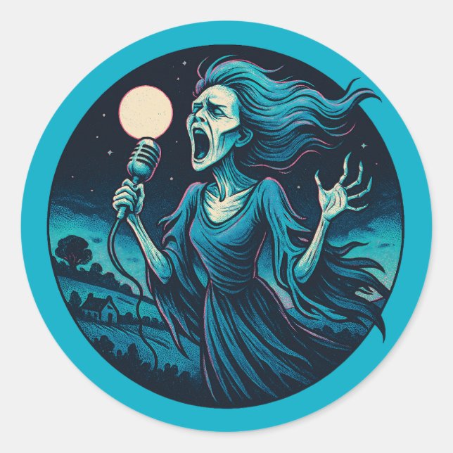 Pegatina Redonda Salto de la Banshee (Anverso)