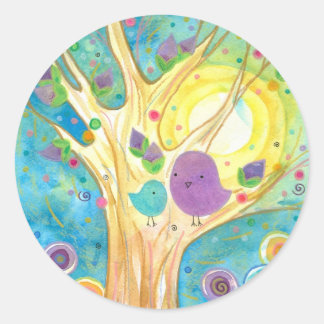 Pegatina Redonda Salto del día