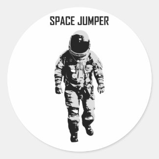 Pegatina Redonda Salto espacial