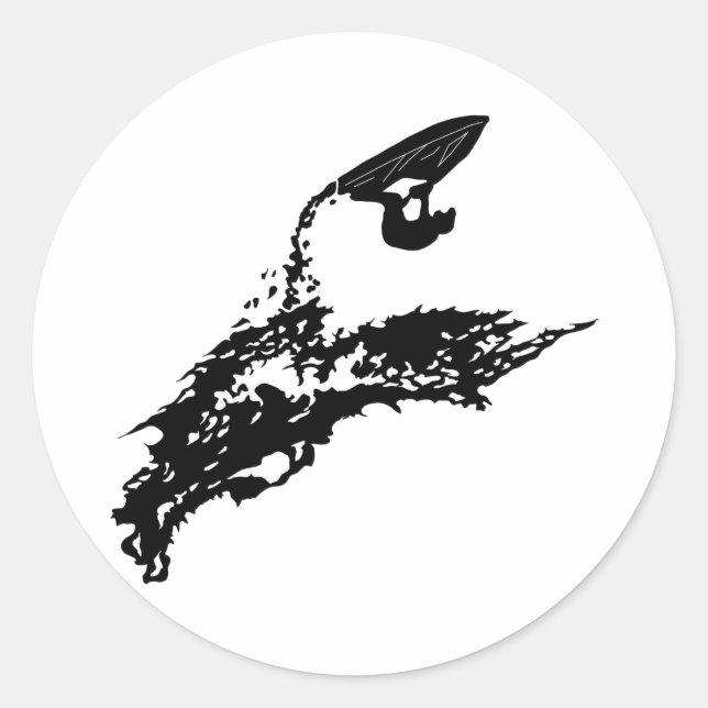 Pegatina Redonda Salto grande de moto acuática (Anverso)