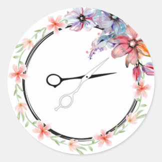Pegatina Redonda Saltos de flor