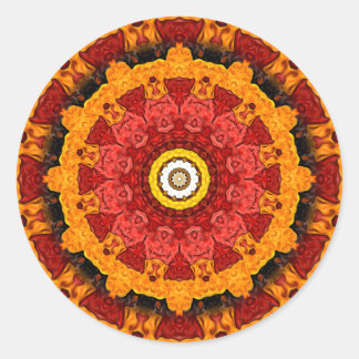 Pegatina Redonda Saltos decorativos de Naranja
